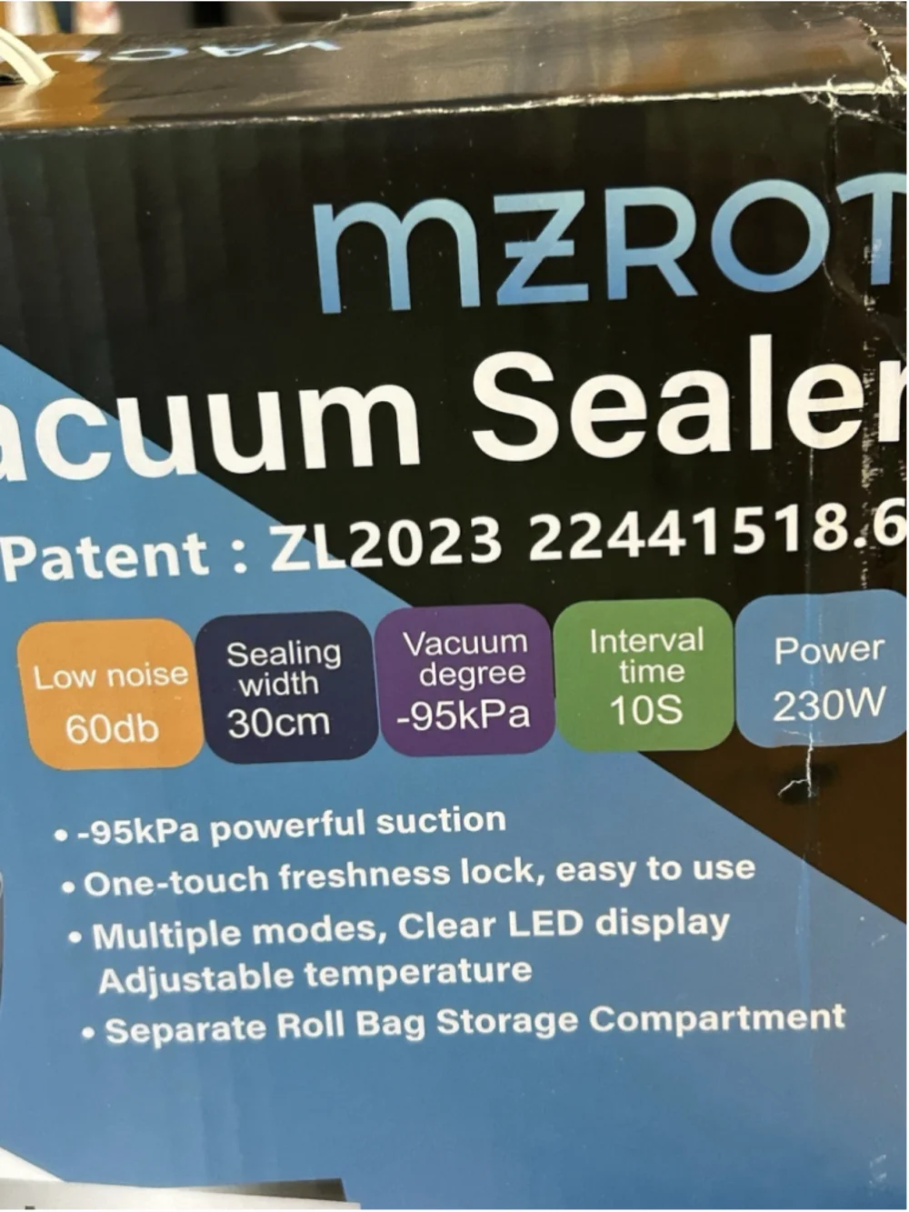 Vacuum Sealer MXROT Model:SV618 Adjustable Temp, Low Noise, Sealing Width 30c